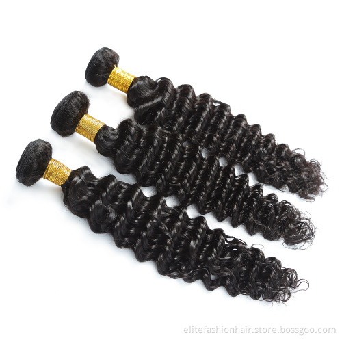 10a Grade Hair Brazilian Virgin Human Hair Bundles Deep Wave 100% Human Hair Bundles High Quality